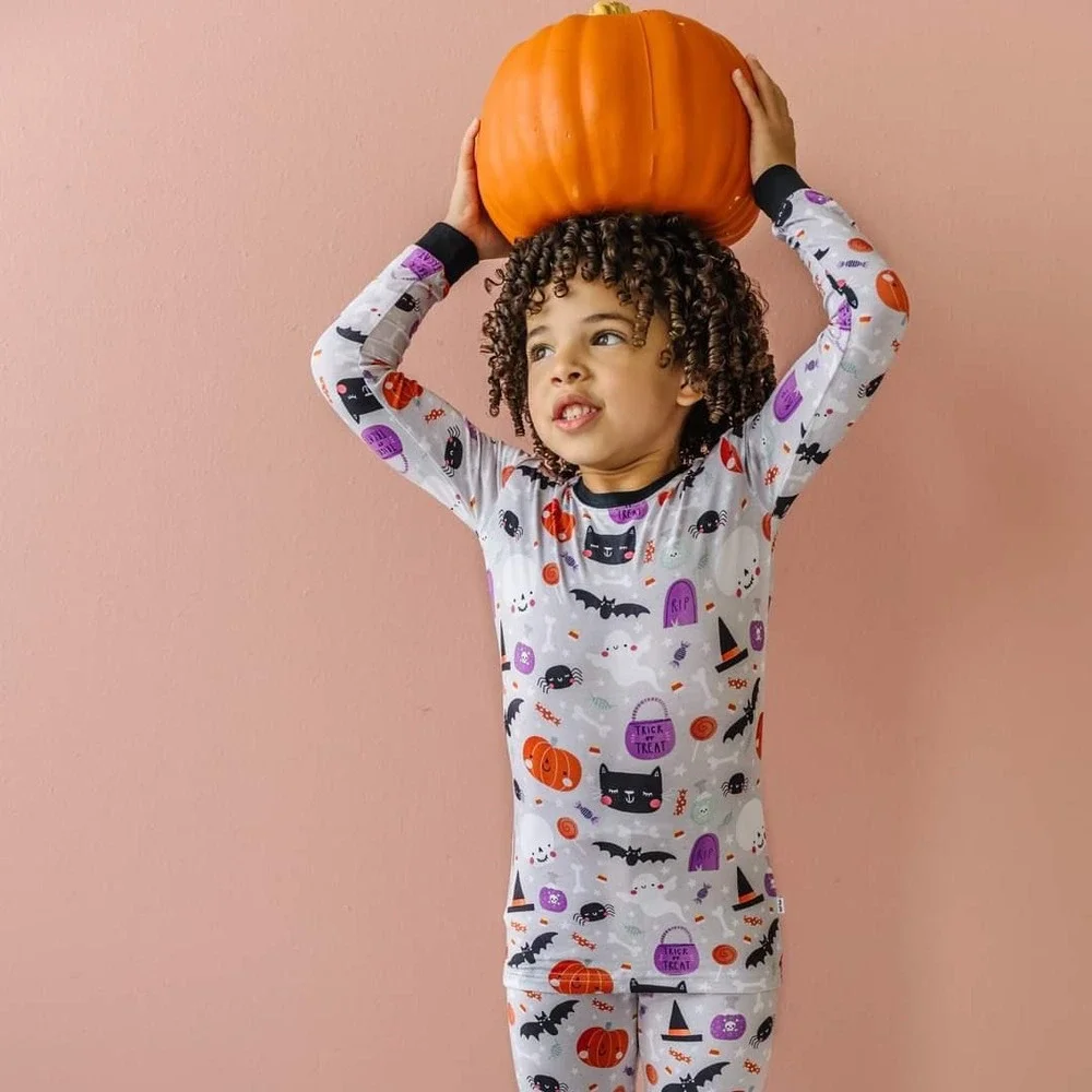 Little Sleepies Halloween Pajamas Trick or Treat Set Bamboo Toddler 3T NEW